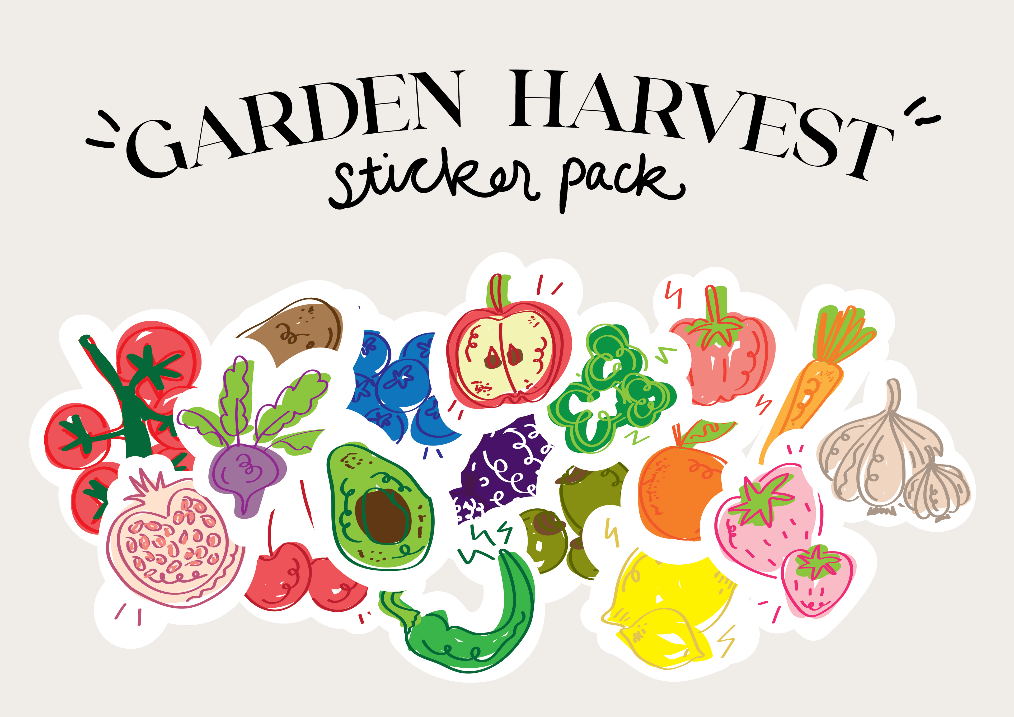Garden Harvest Sticker Pack