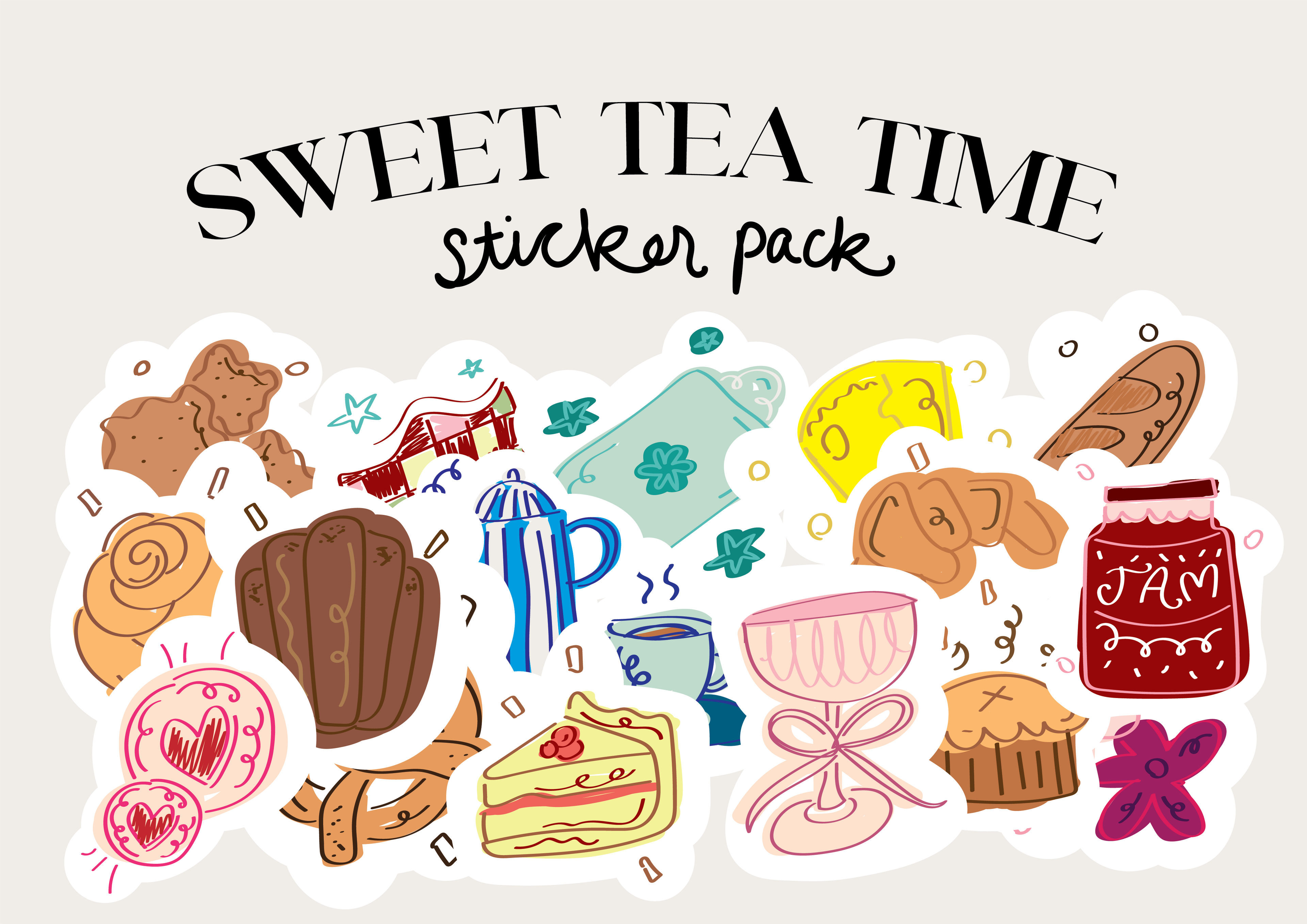 Sweet Tea Time Sticker Pack