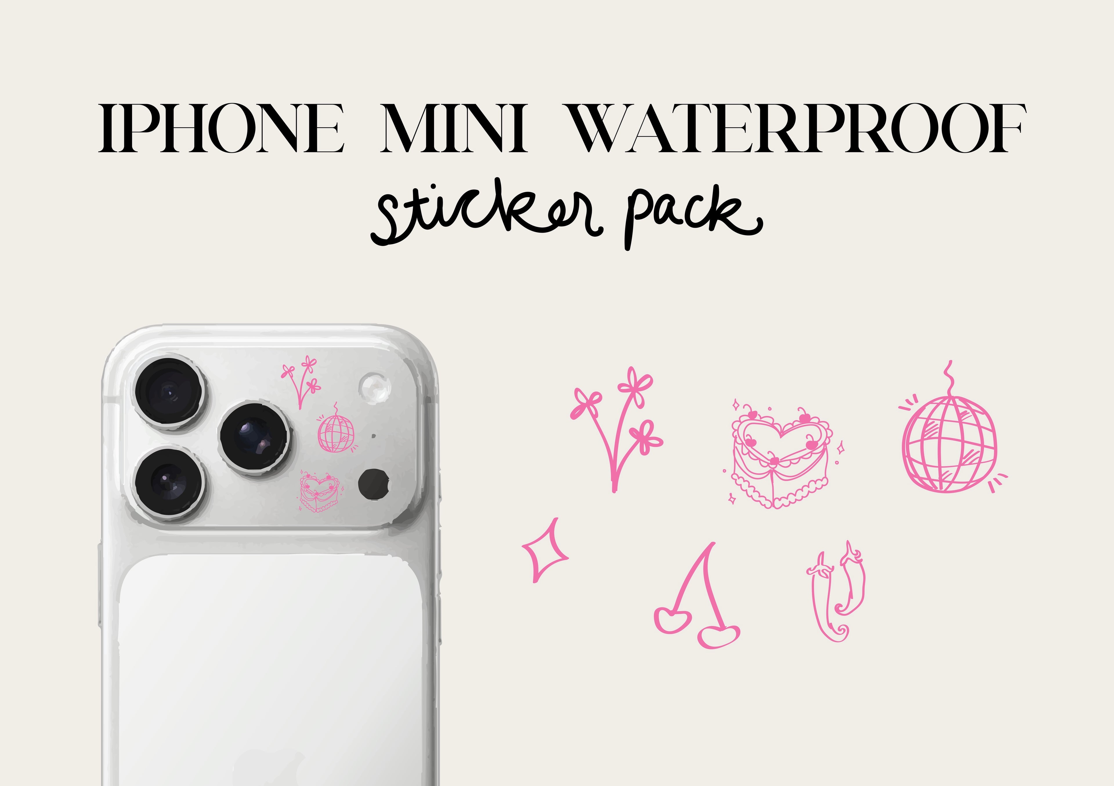 iPhone mini waterproof stickers