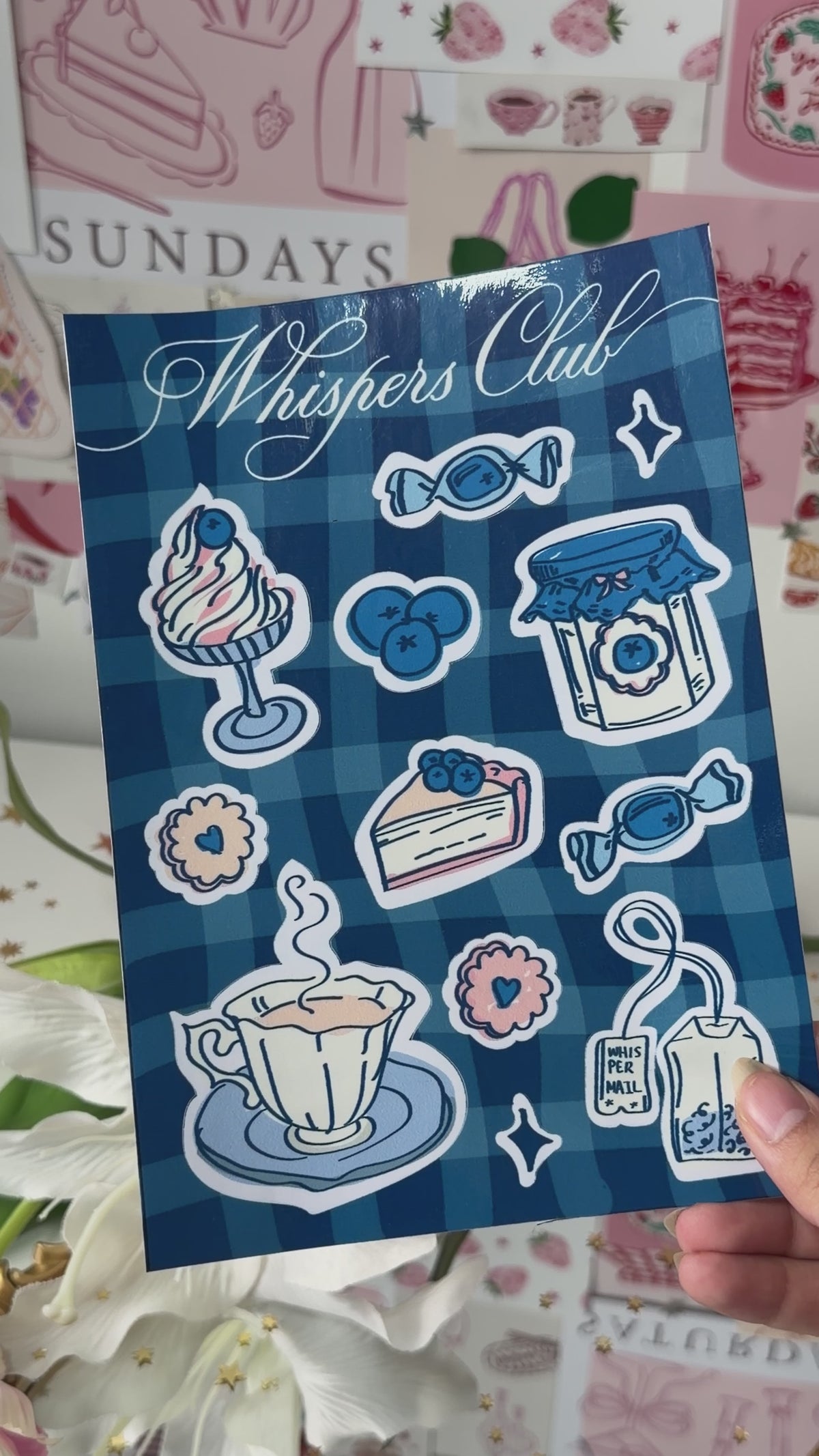 Whispers Club June sticker sheet