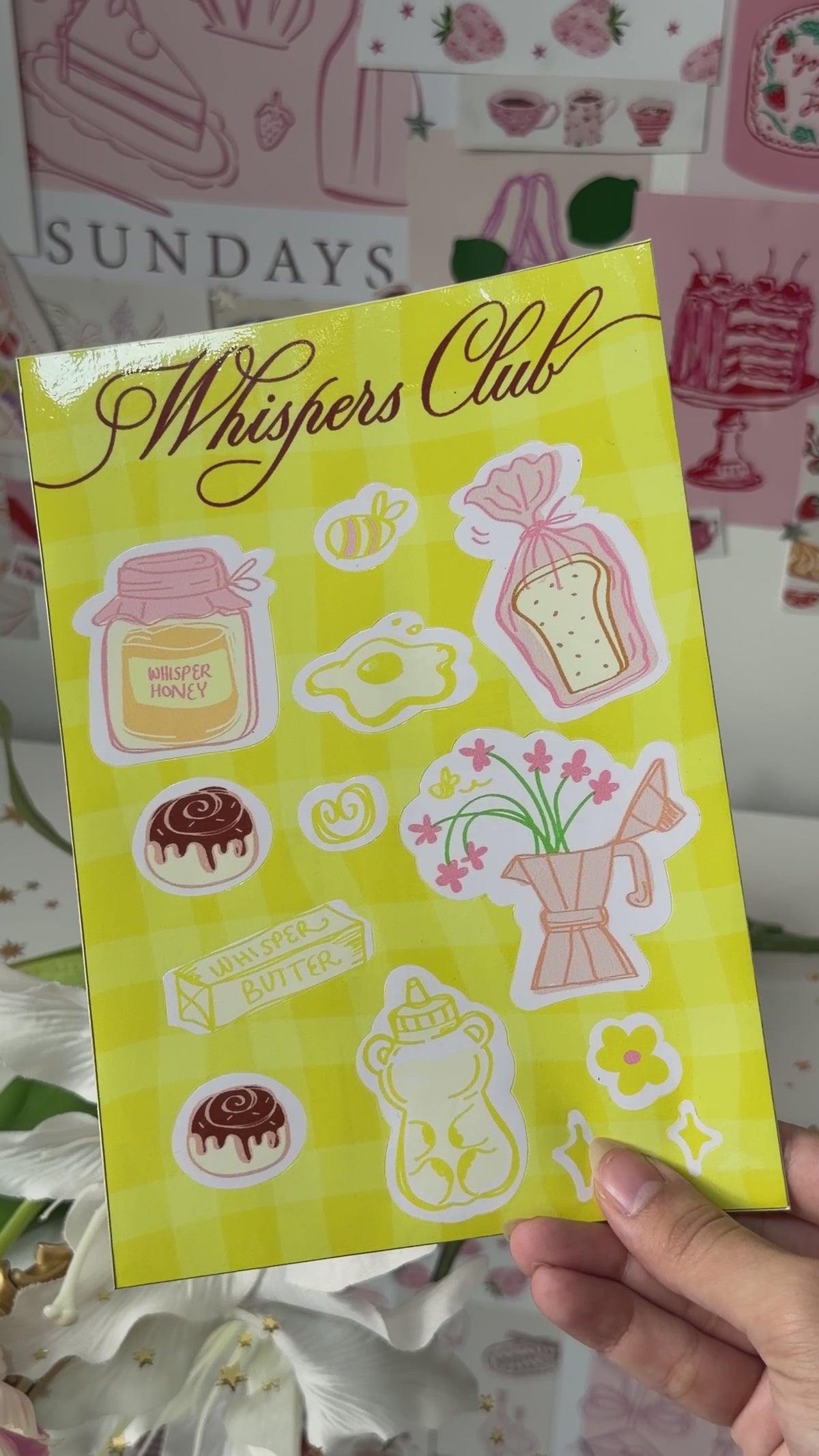 Whisper Club July sticker sheet